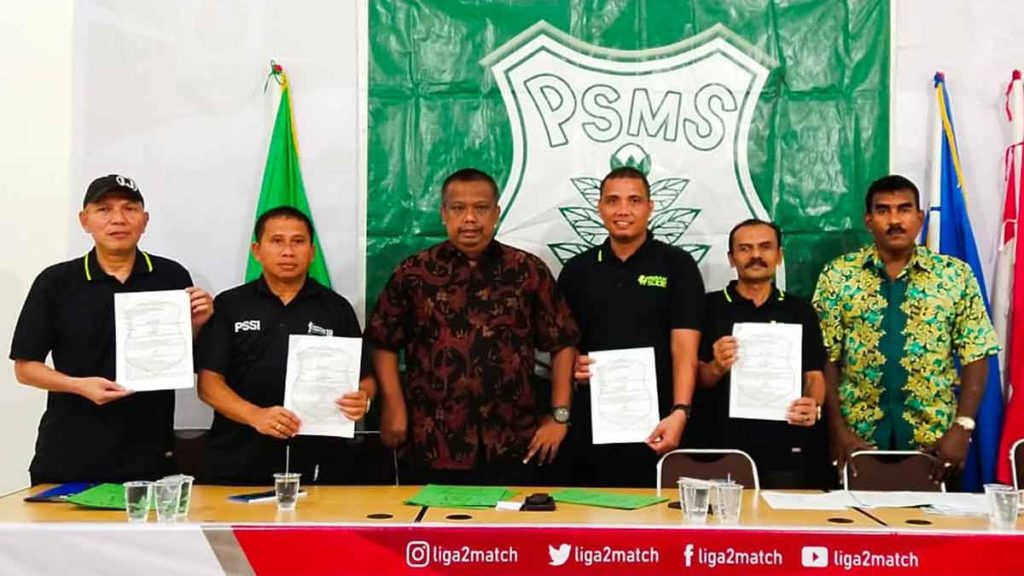 UMUMKAN: Manajemen PSMS Medan mengumumkan susunan pelatih yang akan menangani tim menghadapi Liga 2 musim 2020 di Kebun Bunga, Jumat (3/1).