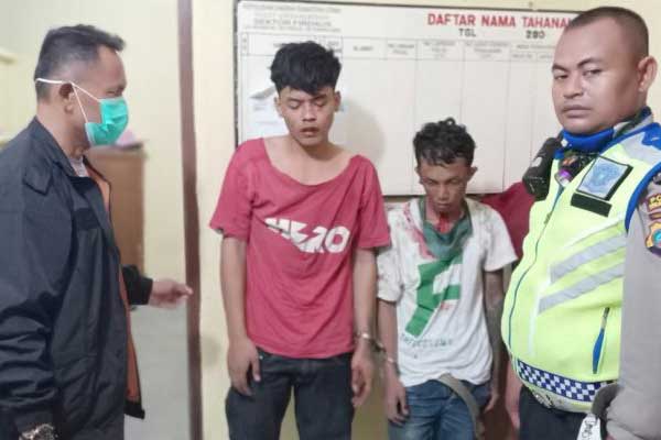 DIMSSA: M Ridho dan J Sudirman dua pelaku yang gagal merampas sepedamotor korban.