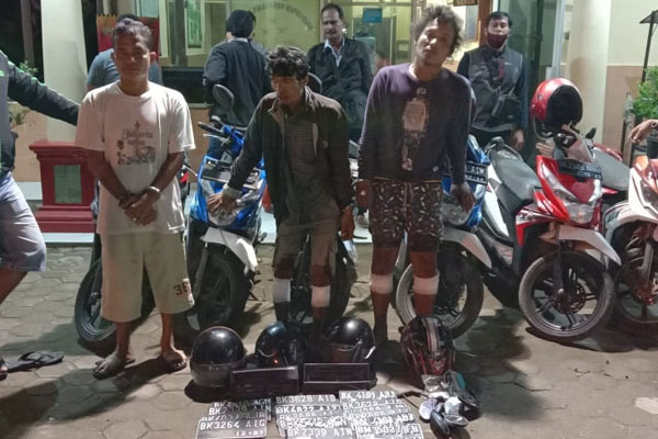 TEMBAK: Polisi menembak kaki Bayu Bajra dan Ibrahim karena melawan sewaktu pengembangan kasus.