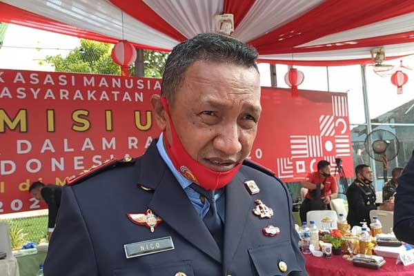 Kalapas Klas I Tanjunggusta Medan, Frans Elias Nico usai memperingati Hari Kemerdekaan RI ke 75, Senin (17/8).