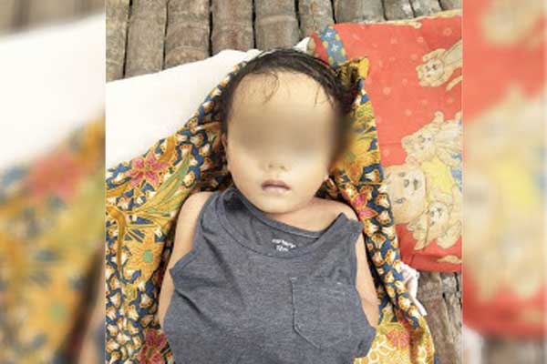 TEWAS: Bocah yang ditemukan tewas di Sungai Bekala, Perumnas Simalingkar, Kelurahan Mangga. Kecamatan Medan Tuntungan, Minggu (13/9).