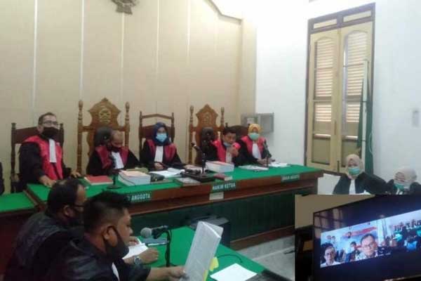 SIDANG: Suasana sidang dugaan korupsi di Bank Sumut, beberapa waktu lalu.