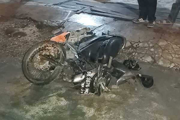 MOTOR KORBAN: Sepeda motor Honda Supra X nomor polisi BB 3676 MQ milik korban.