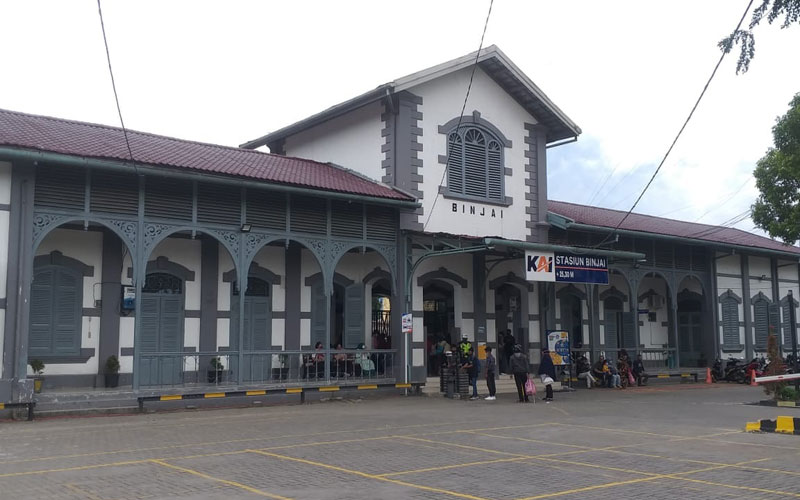 Stasiun kereta api Kota Binjai di Jalan Ikan Paus, Kecamatan  Binjai Timur.TEDDY AKBARI/SUMUT POS.