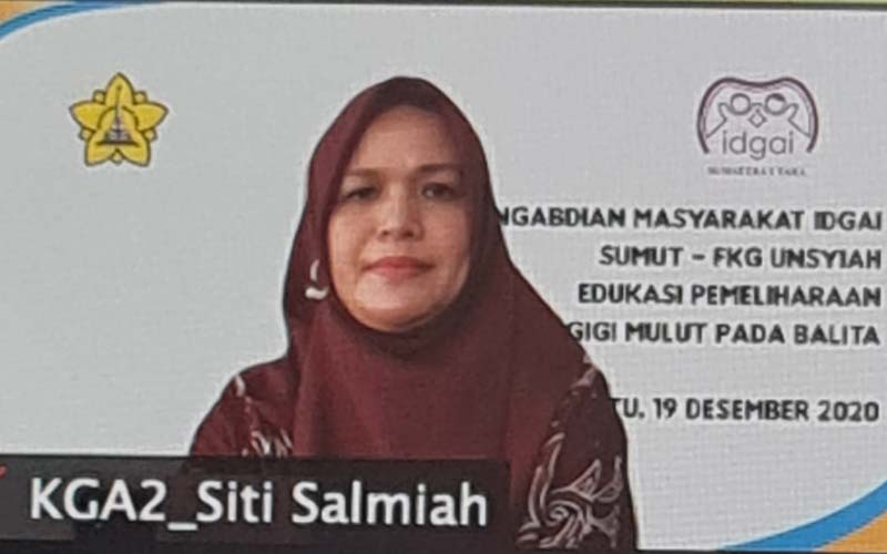 Sekretaris Departemen IKGA FKG USU, drg. Siti Salmiah.(ist).