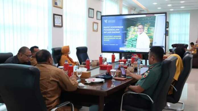 MAHAL: Dalam rakor pengendalian inflasi bersama Kemendagri, Pemko Tebingtinggi bahas kenaikan sejumlah kebutuhan pokok menjelang Nataru.