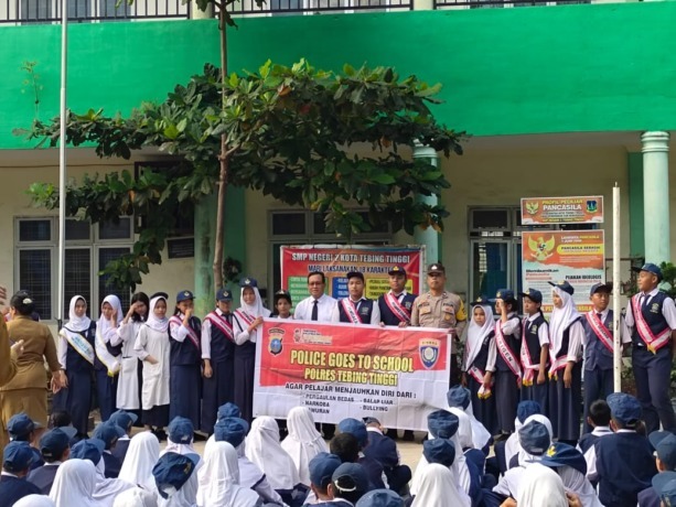 Police Goes to School, Polres Tebingtinggi Ajak Pelajar Fokus Belajar dan Kembangkan Prestasi