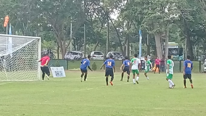 UNGGUL: Turnamen Sepak Bola Piala Inalum 2025, PS Pemkab Sergai Unggul 5-0 atas Pemko Siantar. FADLY/SUMUT POS