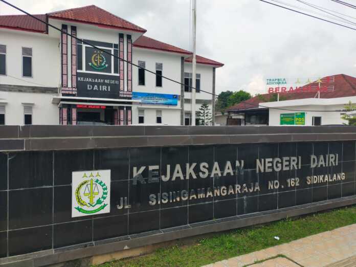 Kantor Kejaksaan Negeri Dairi di jalan Sisingamangaraja Sidikalang.RUDY SITANGGANG/SUMUT POS.