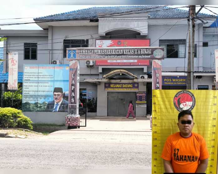 Kolase foto: Lapas Binjai dan oknum pegawai terlibat peredaran sabu.(Teddy Akbari/Sumut Pos)