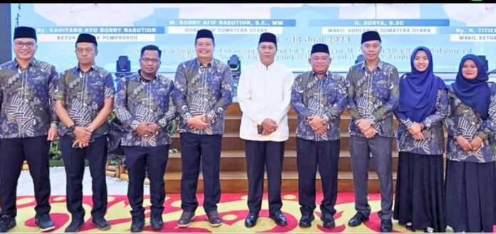 HADIRI: Wakil Bupati Labuhanbatu menghadiri pembukaan Seleksi Tilawatil Qur’an dan Hadist (STQH) ke-XIX Tahun 2025 tingkat Sumatera Utara, (fajar/Sumut Pos)