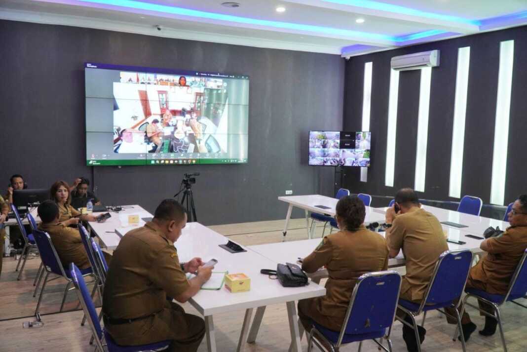 RAKOR: Pemkab Langkat mengikuti rakoor bersama Pemprov Sumut terkait persiapan titik lokasi SPPG.(Diskominfo Langkat/Sumut Pos)