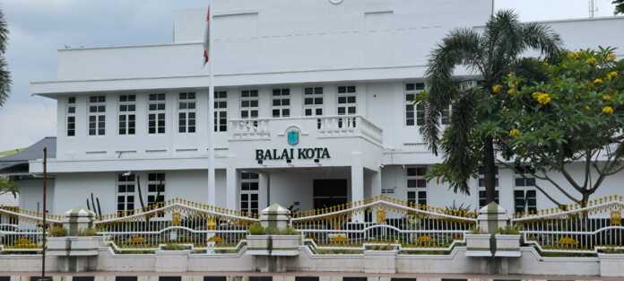 Balai Kota Binjai di Jalan Jenderal Sudirman.(Teddy Akbari/Sumut Pos)