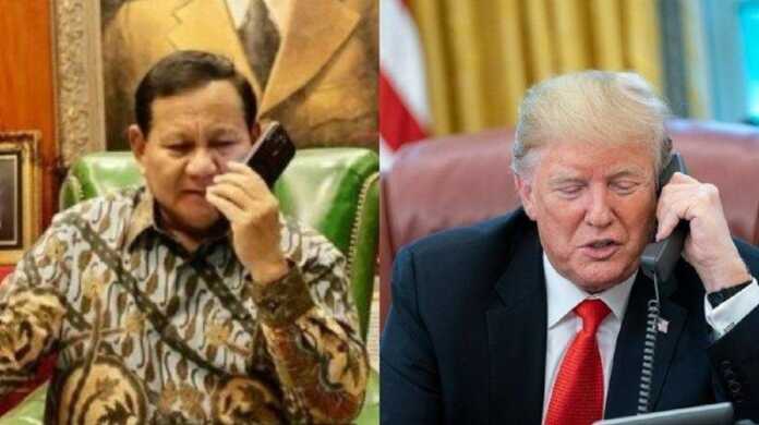 prabowo-dan-trump TELEPON: Presiden RI Prabowo Subianto menelepon presiden terpilih AS Donald Trump, pada 10 November 2024.