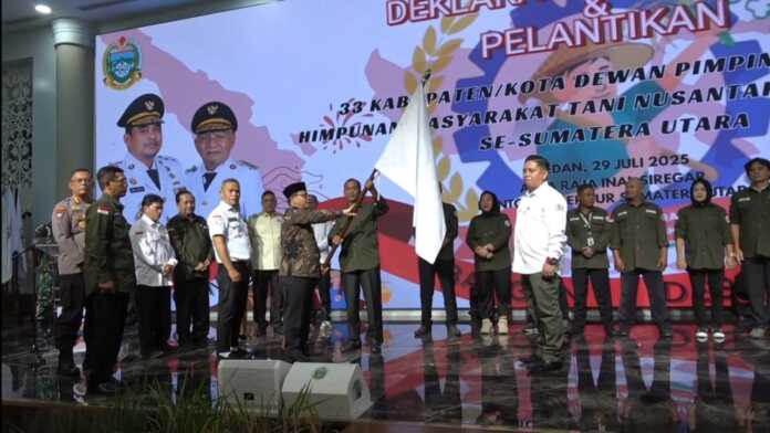 Jadi Role Model, HMTN-MP Programkan Urban Farming di Sumut Dukung Ketahanan Pangan DEKLARASI: Acara Deklarasi DPW HMTN-MP Provinsi Sumut dan Pelantikan 33 DPD kabupaten/kota HMTN-MP se Provinsi Sumut, di Aula Rajainal Siregar, Kantor Gubernur Sumut, Jalan Diponegoro Medan, Selasa (29/7). (Istimewa/Sumut Pos)