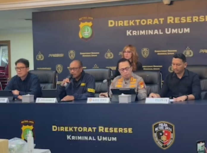 GELAR PERKARA: Polda Metro Jaya menggelar perkara kasus kematian Arya Daru Pangayunan, pada Senin (28/7) lalu.