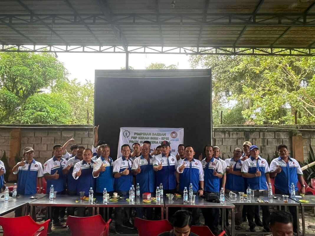 TOLAK: FSP Kerah Biru Sumut tolak rencana penerapan KRIS dalam skema Jaminan Kesehatan Nasional (JKN) di Medan.