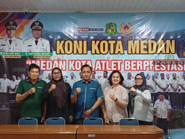 Ketua Umum KONI Kota Medan Aswindy Fachrizal bersama Pengprov IODI Sumut. (Dok Pribadi)