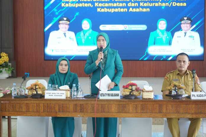 RAKORNIS PKK: Rakornis TP-PKK Asahan 2025 di Pendopo Rumah Dinas Bupati Asahan, Senin (29/9).