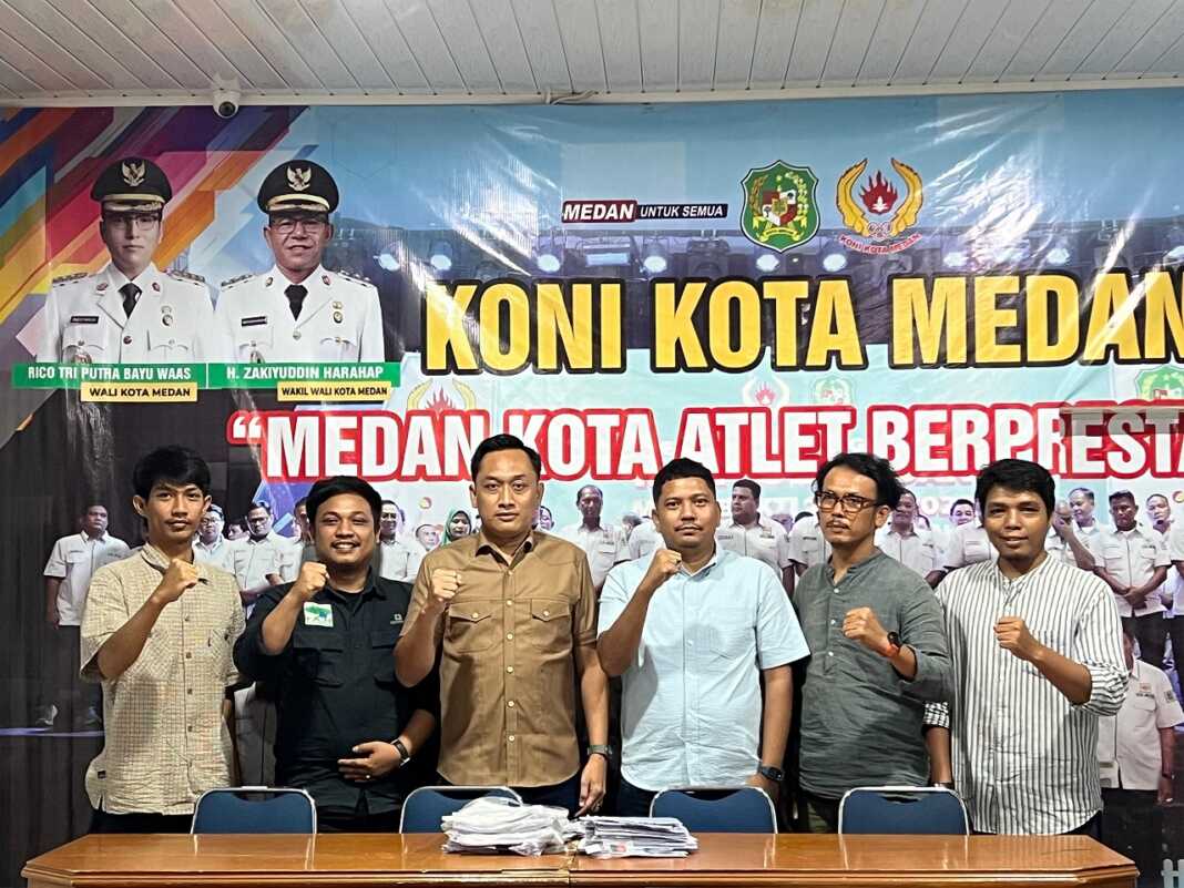 Ketua Umum KONI Kota Medan Aswindy Fachrizal bersama Pengkot FAJI Medan. (dok Pribadi)