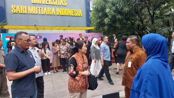 KUNJUNGAN: Pansus Ranperda KTR DPRD Kota Medan saat melakukan kunjungan langsung ke kampus tersebut, Selasa (13/10/2025).