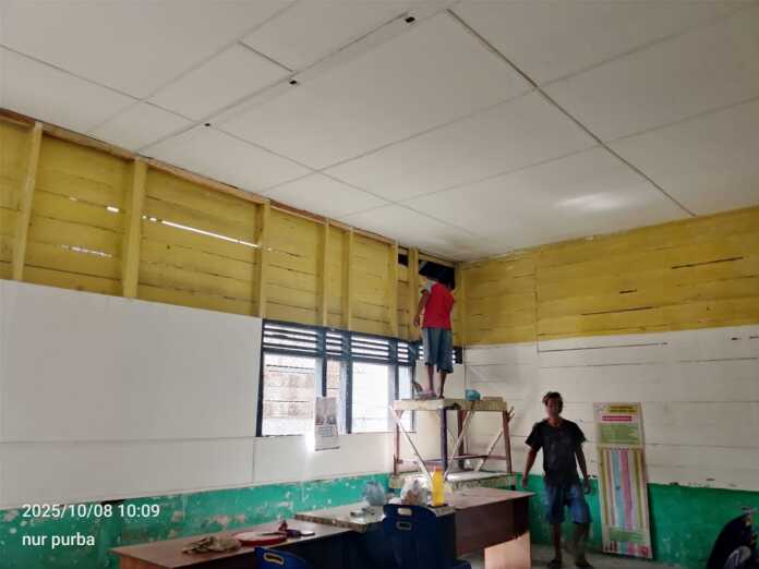 RENOVASI: PT Dairi Prima Mineral merenovasi gedung Posyandu di Kelurahan Parongil, Kecamatan Silima Pungga-Pungga, Kabupaten Dairi.(Dokumen PT DPM)