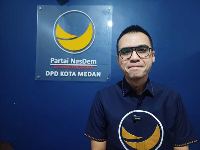 Ketua DPD Partai NasDem Kota Medan, Afif Abdillah.(Markus Pasaribu/Sumut Pos)