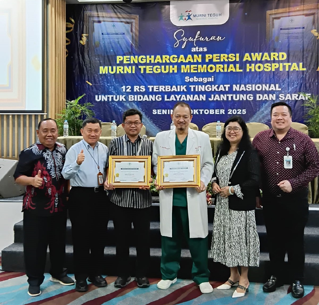 Murni Teguh Memorial Hospital Raih PERSI Award 2025 untuk Layanan Jantung dan Neurologi Terbaik