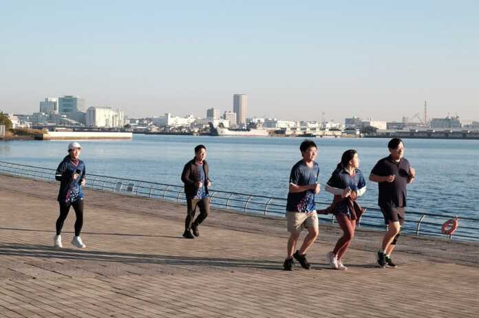 FUN RUN: Peserta fun run saat mengikuti kegiatan Yokohama Pulse Day Fun Run 2025.