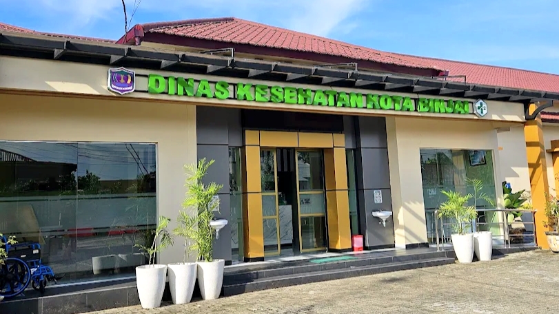 Kantor Dinas Kesehatan Binjai di Jalan Ikan Hiu, Binjai Timur.(Istimewa)