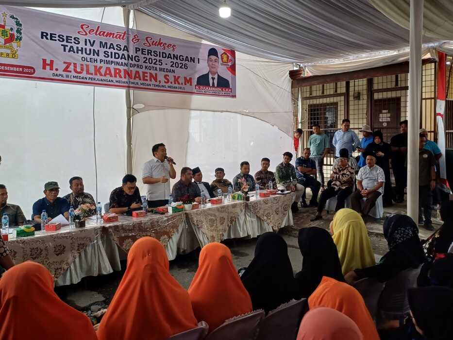 Wakil Ketua DPRD Kota Medan, H. Zulkarnaen S.K.M menggelar Reses IV Masa Persidangan I Tahun Sidang 2025-2026, Sabtu - Minggu (20-21/12/2025)(Markus Pasaribu/Sumut Pos)