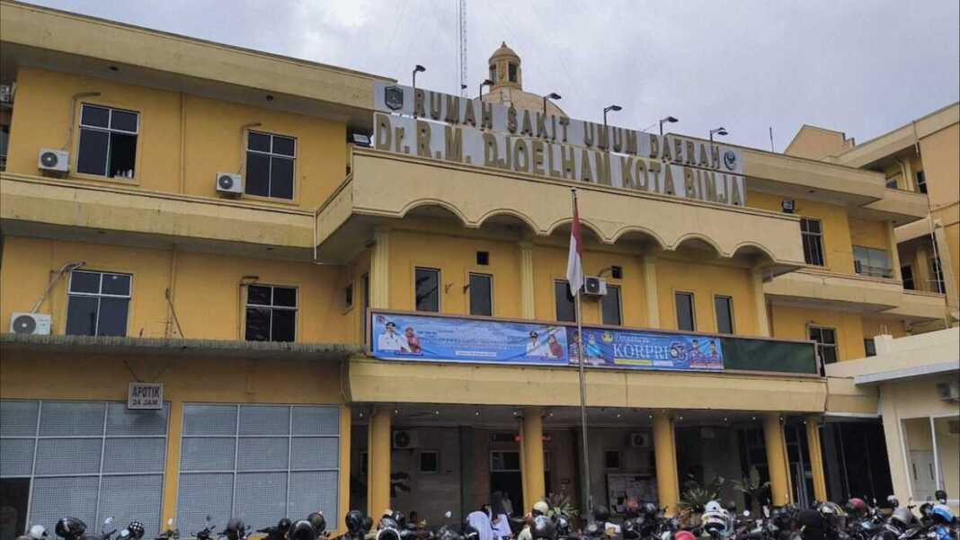 Gedung RSUD Djoelham di Jalan Sultan Hasanuddin, Binjai Kota.(Teddy Akbari/Sumut Pos)