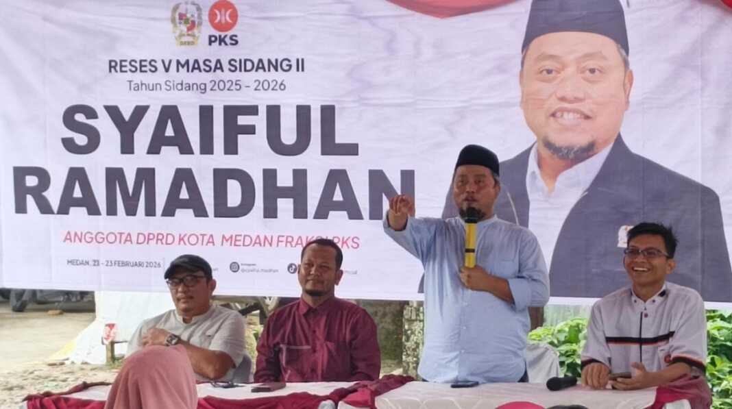 RESES: Syaiful Ramadhan saat Reses V Masa Sidang II Tahun 2025–2026.