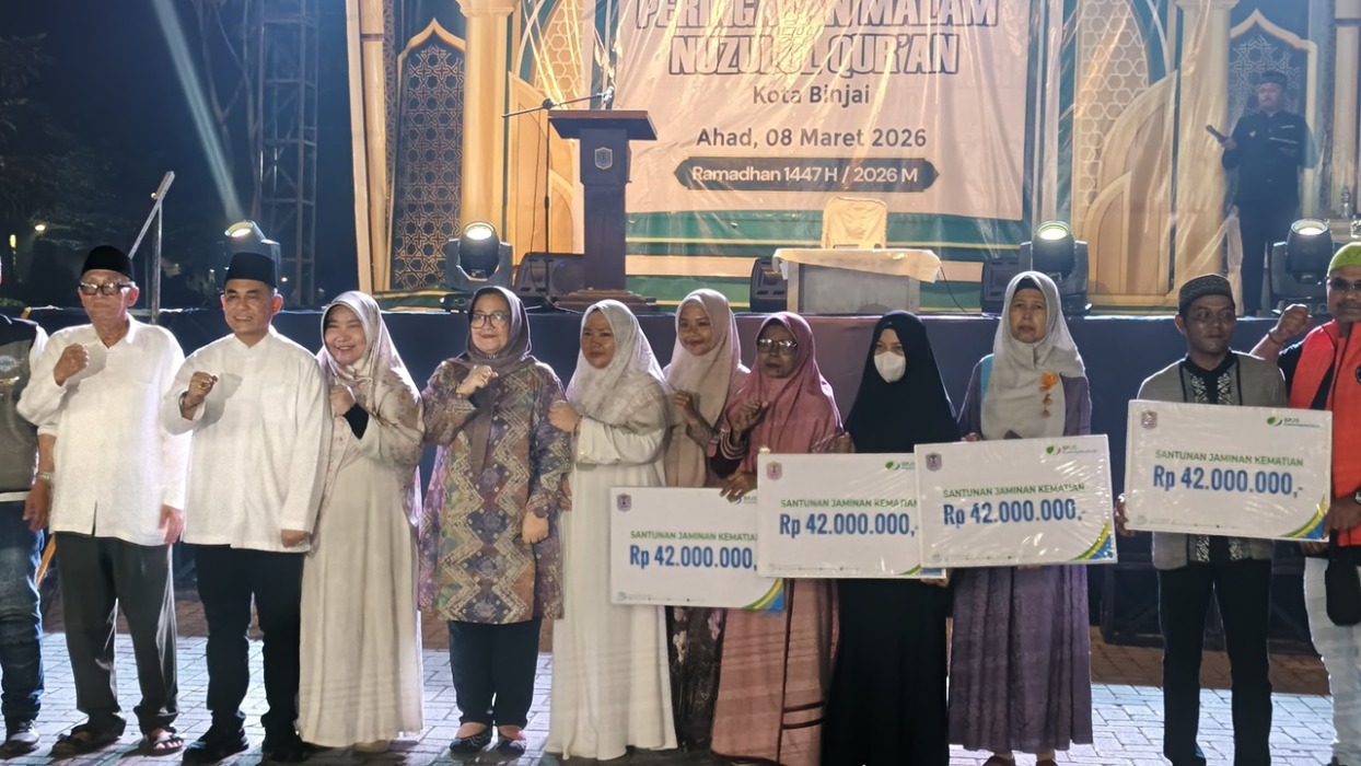 BPJS Ketenagakerjaan Binjai Hadir di Ramadan Rakyat, Serahkan Santunan Rp42 Juta untuk Pekerja Keagamaan