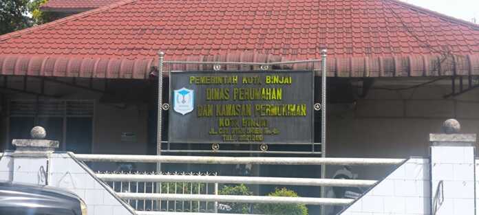 Kantor Dinas Perkim Binjai di Jalan Cut Nyak Dhien, Binjai Timur.(Teddy Akbari/Sumut Pos)