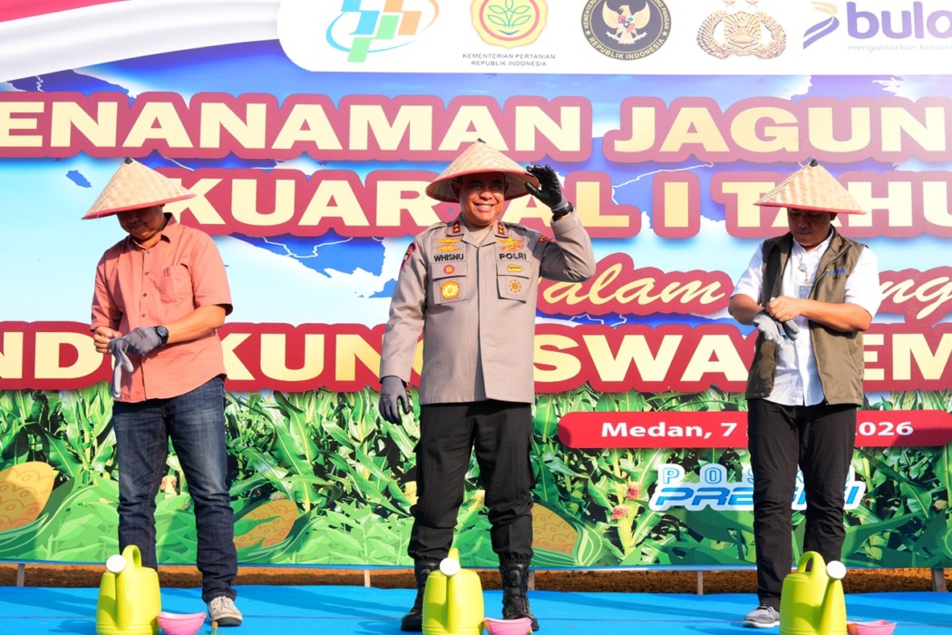 Penanaman jagung serentak Kwartal 1 Tahun 2026, Polda Sumut Dukung Ketahanan Pangan Nasional