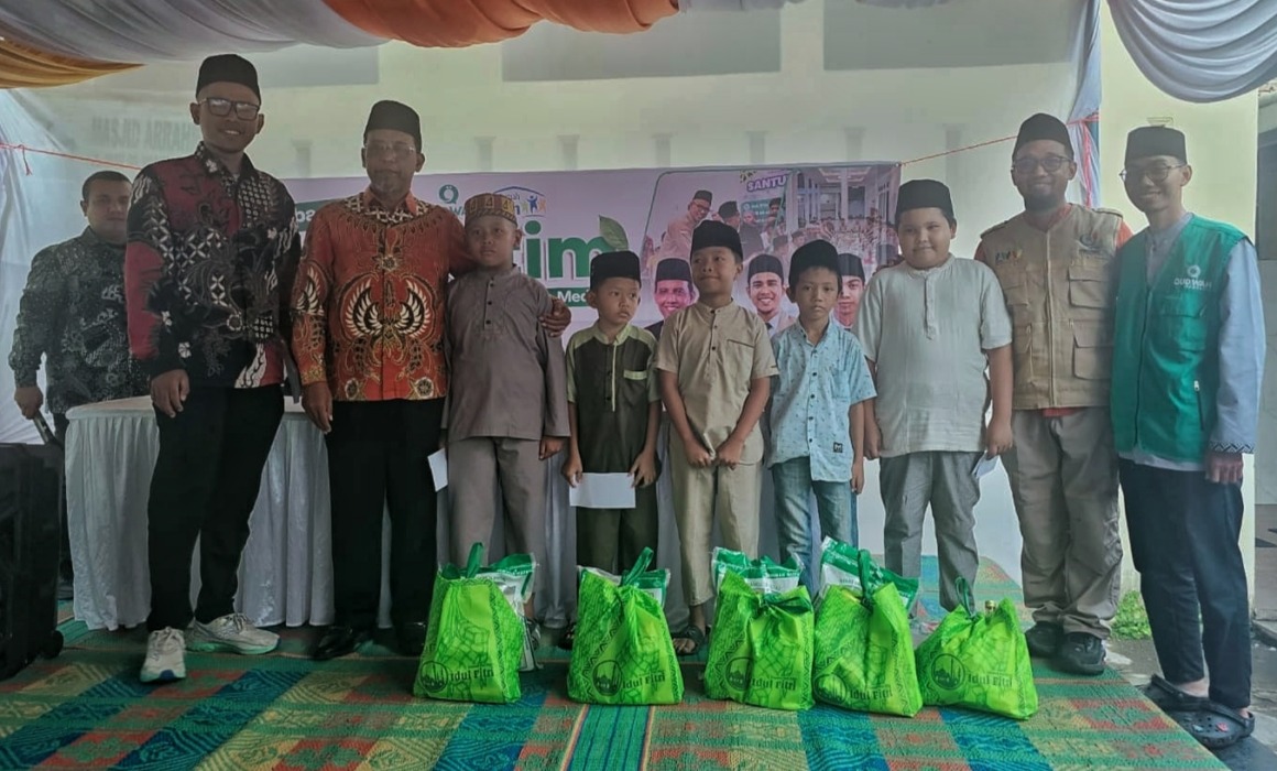 Ukir Senyum Lebaran, JPRMI Kota Medan Tebar THR kepada 110 Anak Yatim