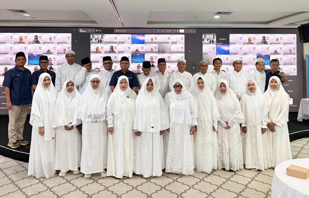 LEPAS: Pelindo Regional 1 menggelar kegiatan pelepasan calon jamaah haji tahun 2026 bagi pegawai Pelindo Group, Selasa (21/4/2026). (Dokumentasi Pelindo Regional 1)