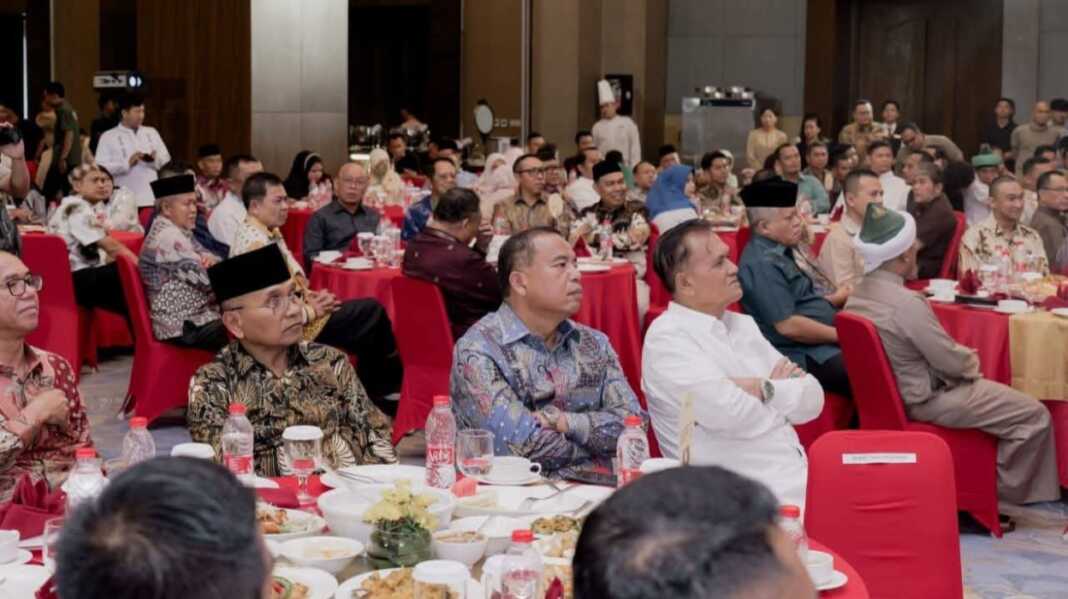 HADIR: Bupati Karo Antonius Ginting menghadiri Halalbihalal Keluarga Besar Yayasan Gerakan Sumut Bergiat dan IKA MSP FISIP USU