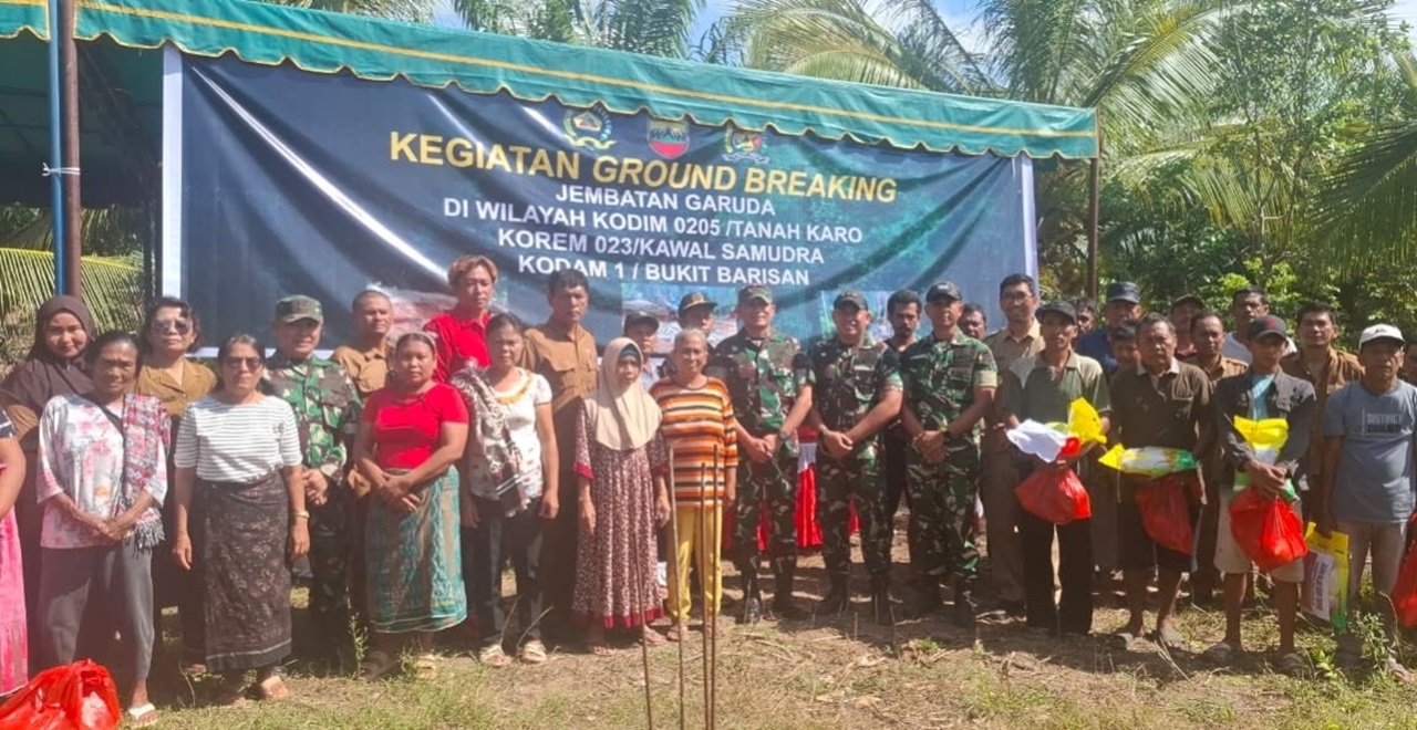 Dandim 0205/TK Bangun Jembatan Garuda