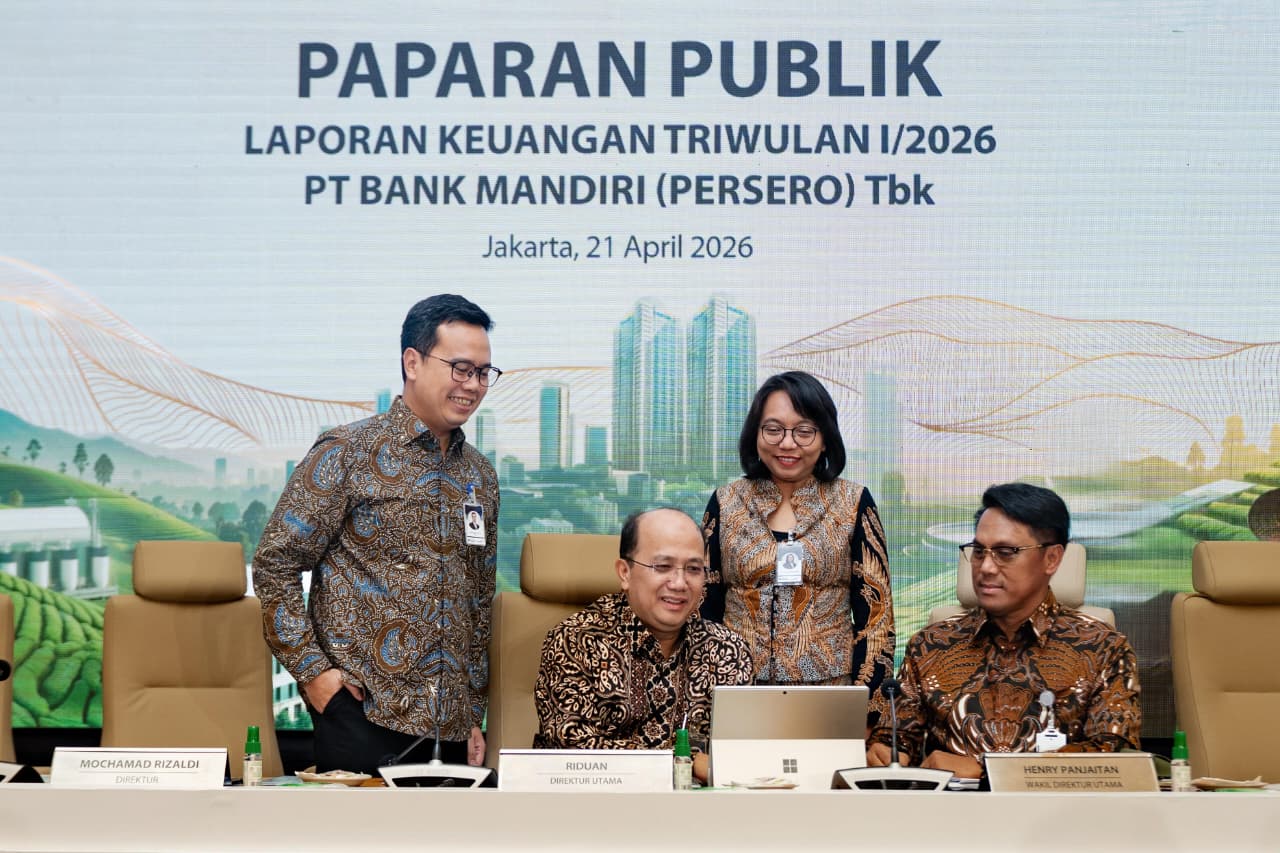 Laba Bersih Bank Mandiri Tembus Rp15,4 Triliun di Kuartal I 2026, Kukuhkan Peran sebagai Mitra Strategis Pemerintah