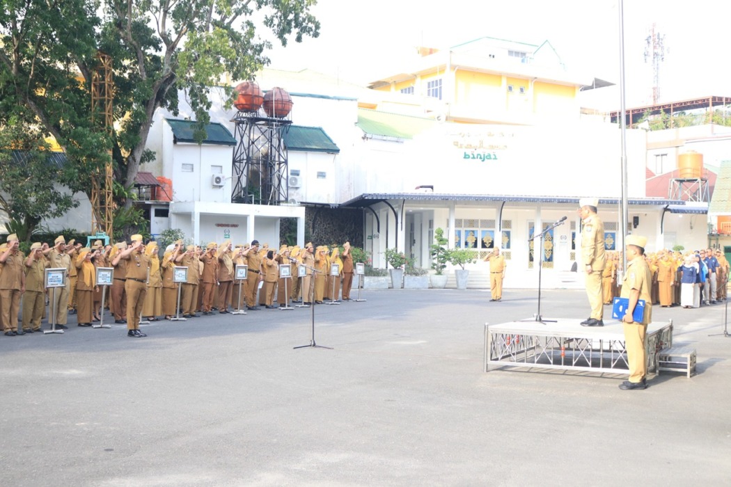 Apel Gabungan Pemko Binjai, Sekda Dorong Pelayanan Publik Berkualitas