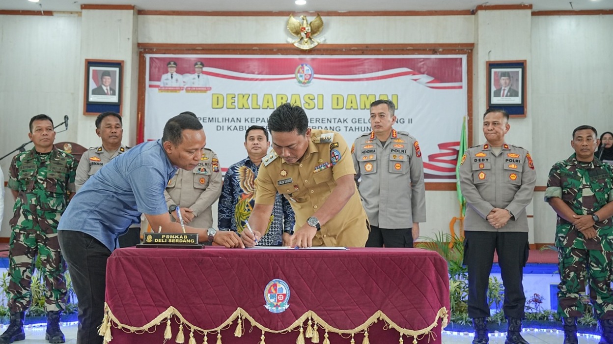 212 Calon Kades Ikut Deklarasikan Pemilu Desa Damai
