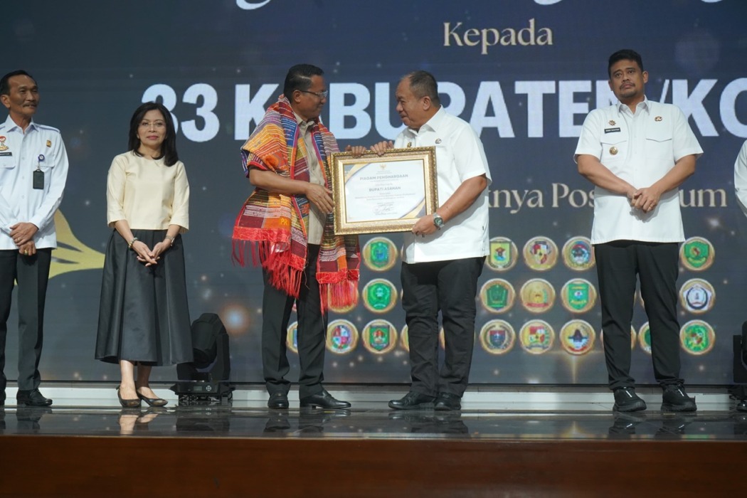 HADIR: Bupati Asahan, Taufik Zainal Abidin SSos MSi menghadiri kegiatan Penguatan Akses Bantuan Hukum yang diselenggarakan oleh Kementerian Hukum Republik Indonesia di Aula Raja Inal Siregar, Kantor Gubernur Sumatera Utara, Rabu (10/6/2026).