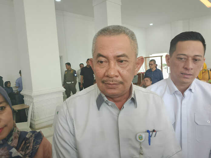 Pengguna Vape Narkoba KETERANGAN: Penjabat (Pj) Sekretaris Daerah Provinsi Sumatera Utara, Sulaiman Harahap saat memberikan keterangan.(Dok : Ihsan Syahreza)