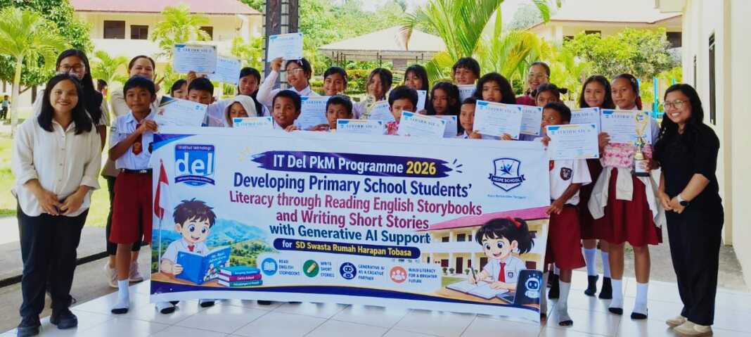 IT DEL: PkM IT Del pengembangan literasi siswa di SD Swasta Rumah Harapan Tobasa. (Istimewa/Sumut Pos)