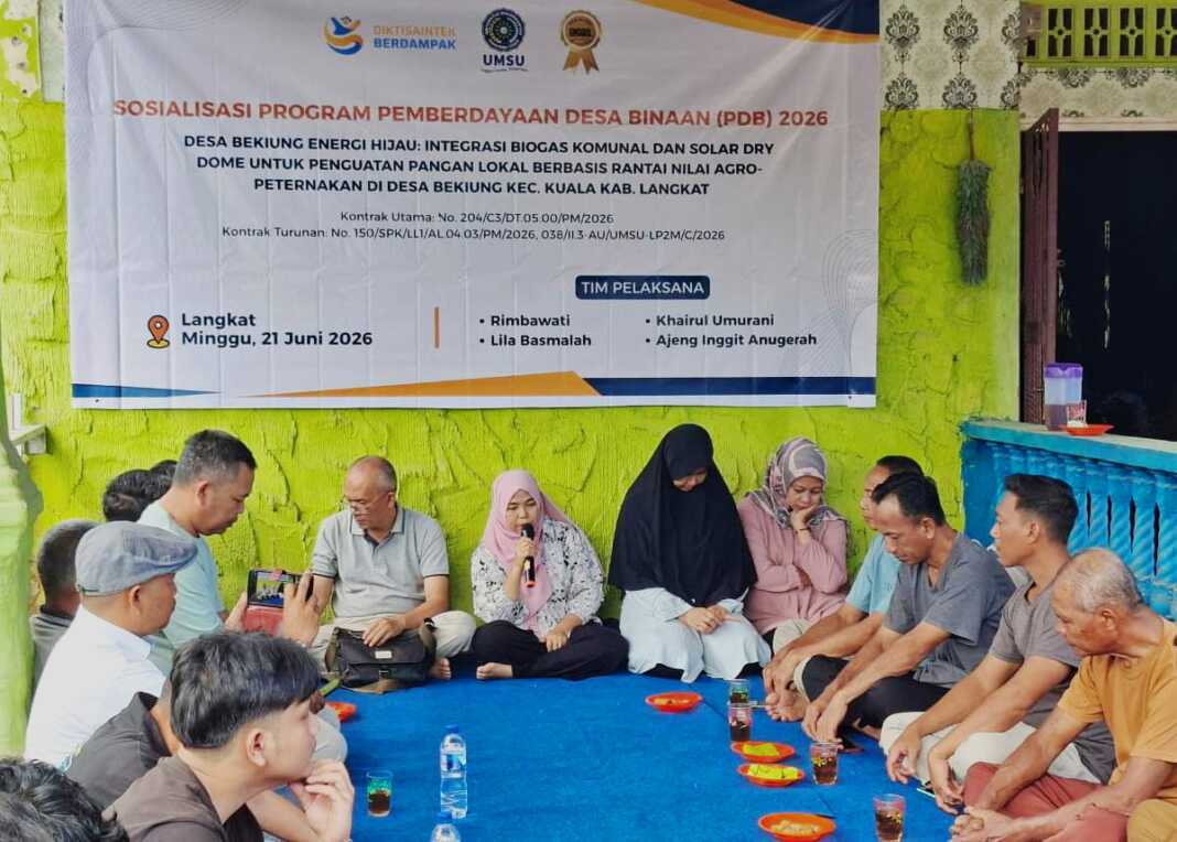 UMSU: Program PDB UMSU di Desa Bekiung Kecamatan Kuala, Kabupaten Langkat. (Istimewa/Sumut Pos)
