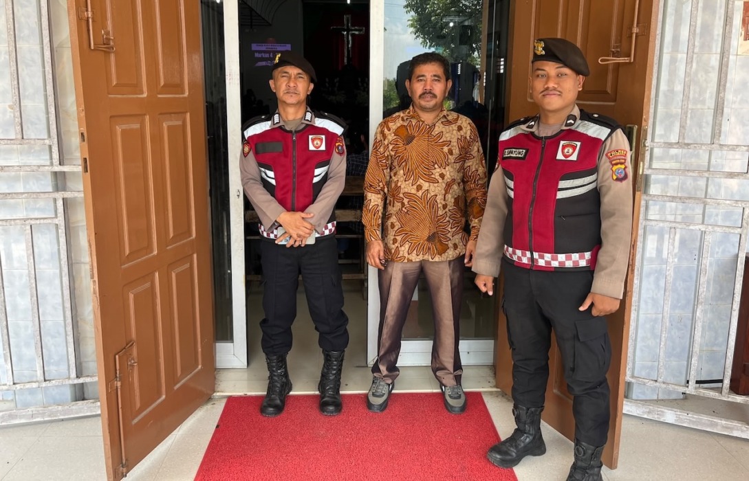 Wujudkan Kamtibmas yang Humanis, Polres Batubara Amankan Ibadah Minggu Kasih