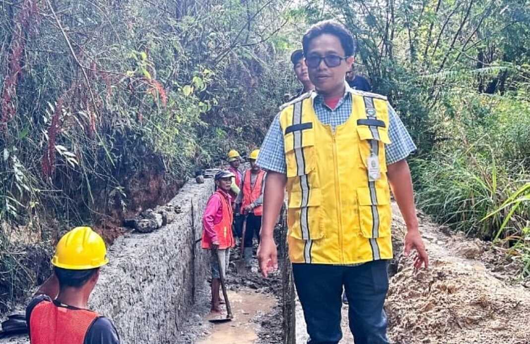 KEBUT PEMBANGUNAN: Pemprovsu melalui Dinas SDA saat ini tengah mempercepat rehabilitasi Daerah Irigasi (DI) Simokmok yang sebelumnya mengalami kerusakan akibat diterjang bencana longsor beberapa tahun lalu. (Dinas SDA Sumut)
