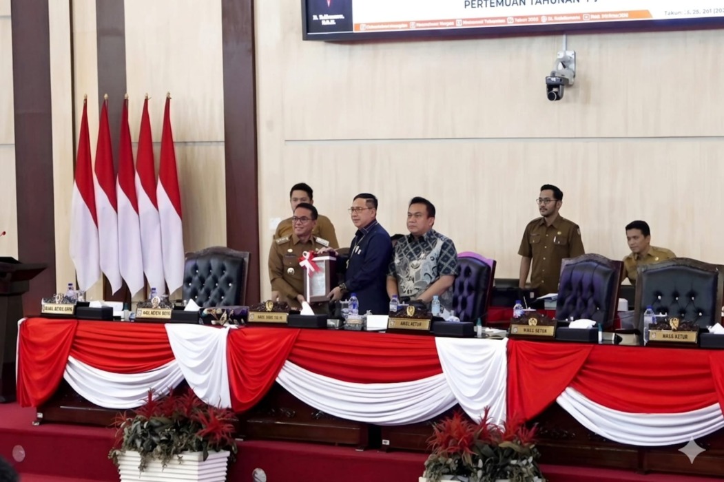 Wakil Wali Kota Medan H Zakiyuddin pada kegiatan Laporan Pertanggungjawaban Pelaksanaan APBD Tahun Anggaran 2025.
